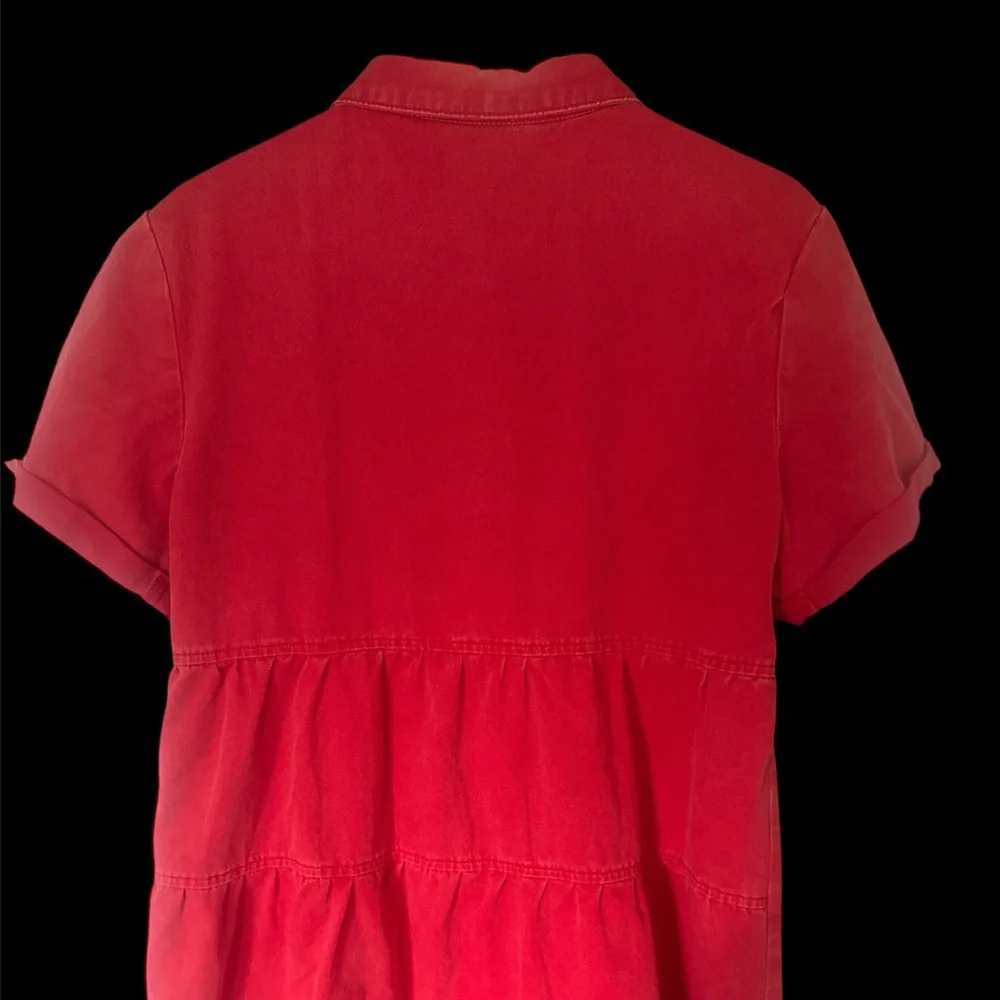 Red Button-Up Dress - Picture 3 of 3